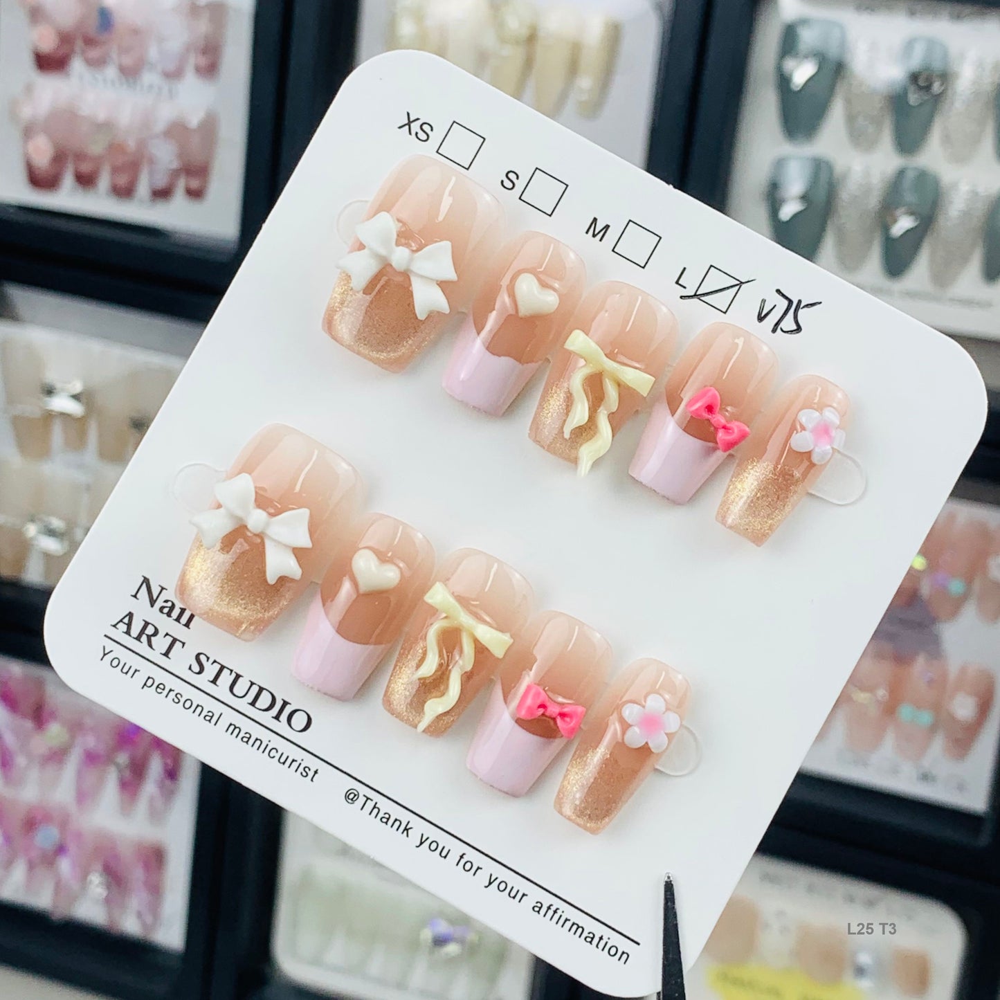 L25 T3 press on nails