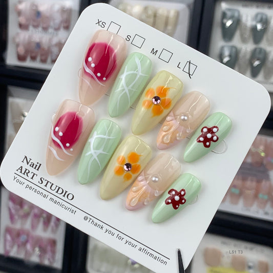 L51 T3 press on nails