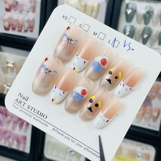 L8 T3 press on nails