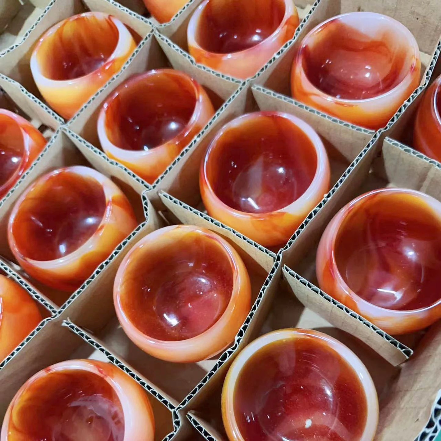 WholesaleRed Agate Mug Healing Gemstone Hand Carved Carnelian Tea Cup Crystal Bowl for Home Decoration Gift