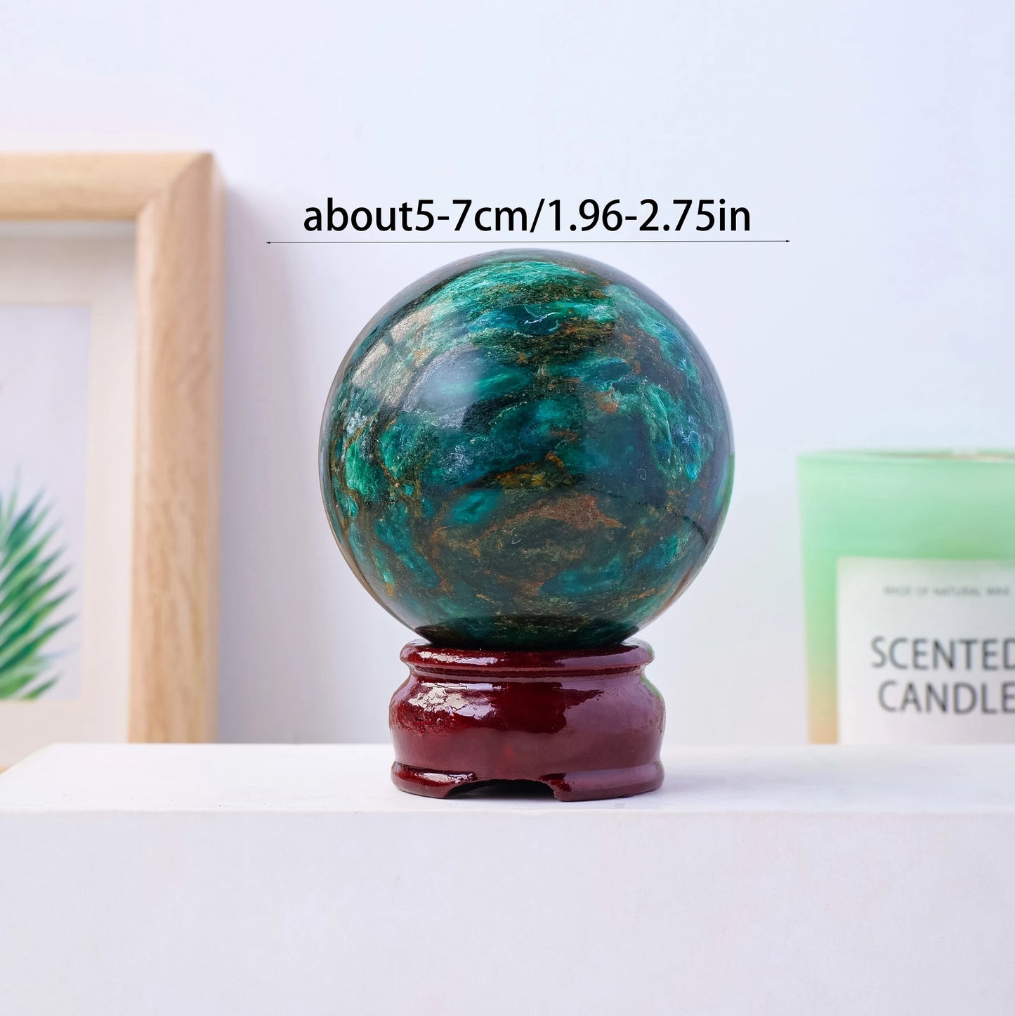 Newest Arrival Natural Crystal Balls Bulk Reki Healing Stones Green Mica Sphere for Decoration